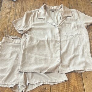 Barefoot Dreams Washed Satin Shorts PJ Set